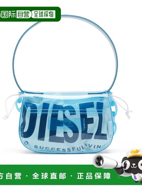DIESEL 女士斜挎包 X08396P8763T6227 SS2026 蓝色 1DR-Iconic 透