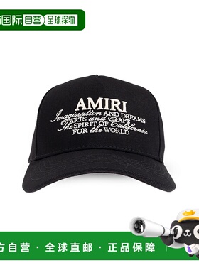 1h可退 AMIRI 男士帽子 AMHACP10620001 AW2025 黑色 Baseball ca