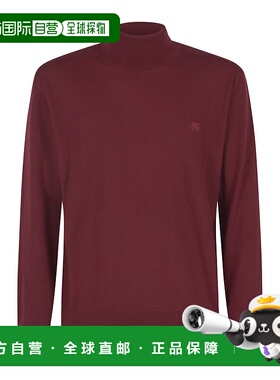 1h可退 ETRO 男士针织毛衣 MRKF0067AL257R0369 CO 红色 刺绣高领