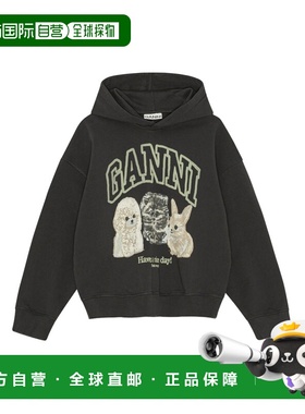 GANNI 女士针织衫 T4270252 AW2025 黑色 FELPA帽衫