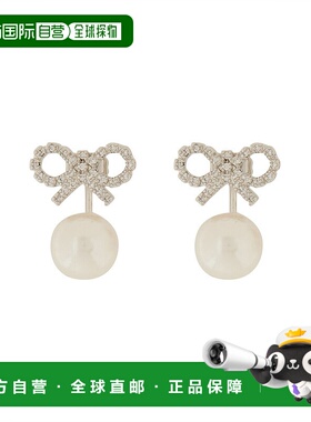 1h可退 潮奢 Self-Portrait 女士 蝴蝶结耳环 PF25624ESLSILVER