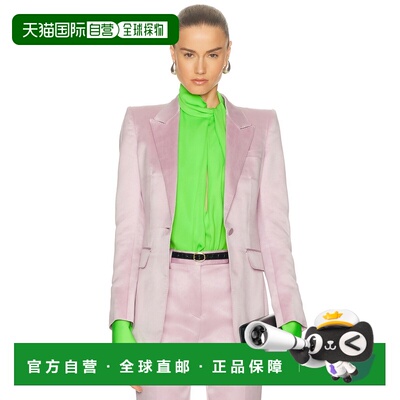 1h可退 潮奢 Tom Ford 汤姆 福特 女士 丝硬缎单排扣夹克 GI3054F