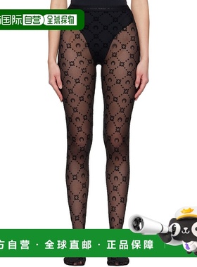 1h可退 潮奢 Marine Serre 女士 黑色 Moonogram Mesh Flock 连裤