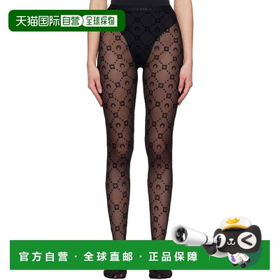 1h可退 潮奢 Marine Serre 女士 黑色 Moonogram Mesh Flock 连裤