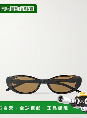 1h可退 潮奢 Gucci 古驰 女士 棕色 G String Cat Eye 太阳镜 GG1