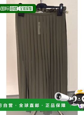 Ami Paris 女士半身裙 FSK353PL0027376 SS2025 绿色百褶裙a字裙