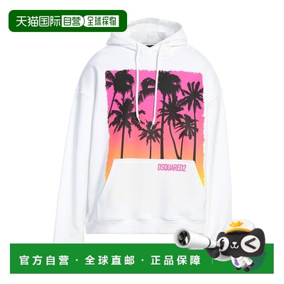 1h可退 潮奢 Dsquared2 二次方 男士 连帽卫衣 white白色 舒适时