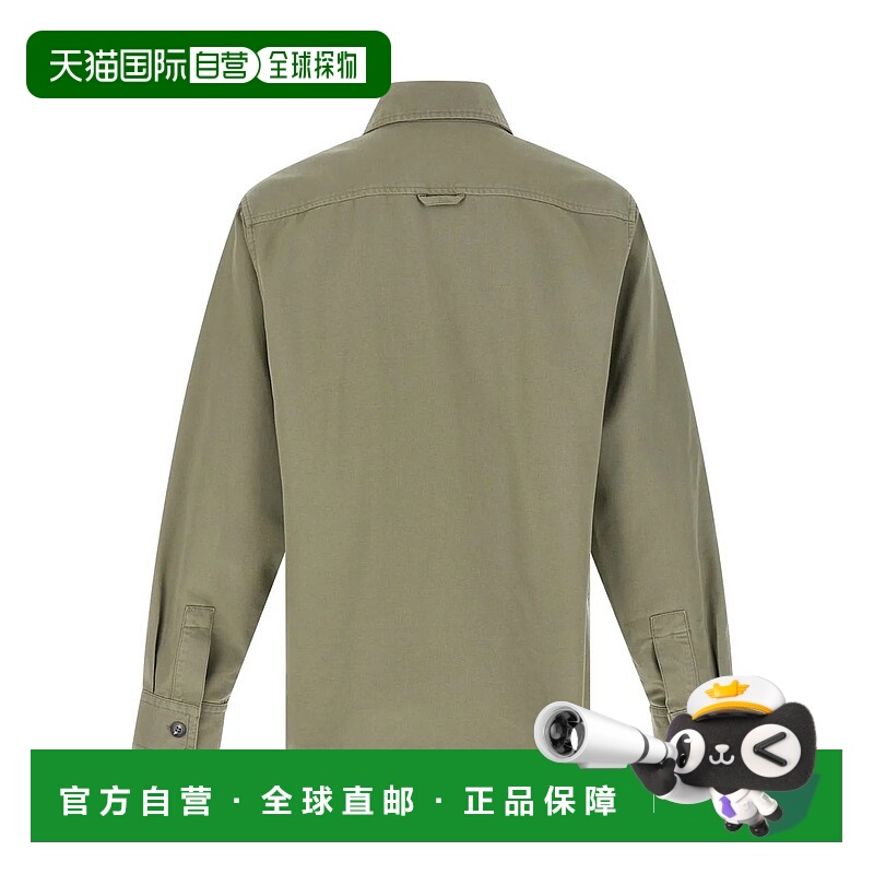 1h可退 A.P.C. 男士衬衫 COGBJH02918KAE SS2025 绿色 Logo embro