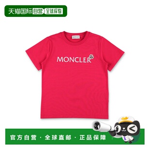 MONCLER 男童T恤 8C0001089AFV455 SS2026 红色 TEE LOGO