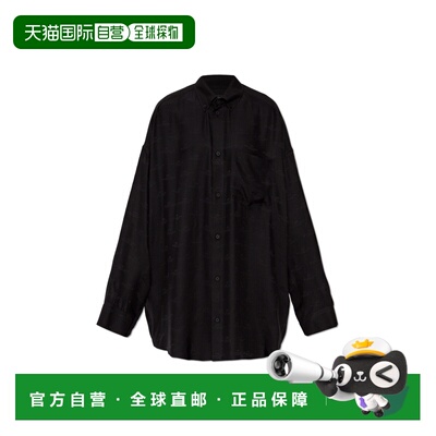 BALENCIAGA 女士衬衫 773300TRN071000 SS2025 黑色