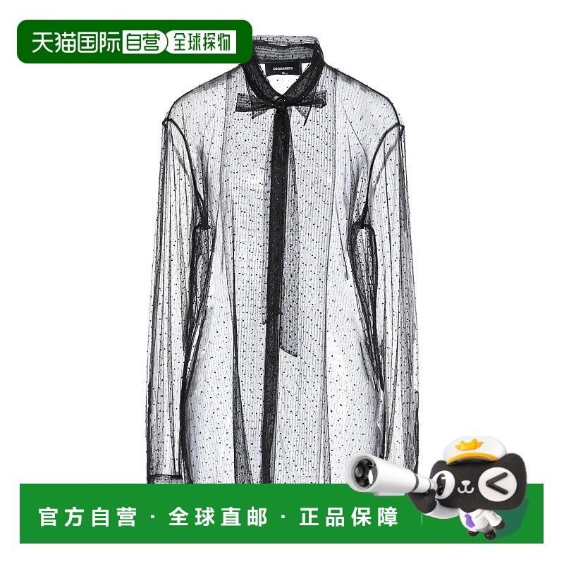 1h可退 潮奢 Dsquared2 二次方 女士 衬衫 black黑色 舒适时尚