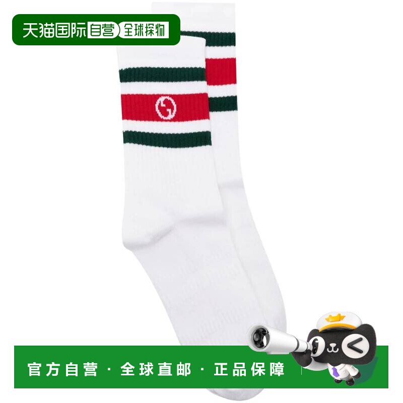 GUCCI 男士袜子 7507054GADU6566 AW2023 白色 Cotton socks