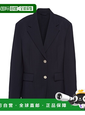 PRADA 女士西服 P573N13C6S231F0008 AW2024 蓝色外套西装