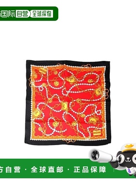 1h可退 MOSCHINO 女士围巾 03548M2513003 AW2021 红色 印花丝巾