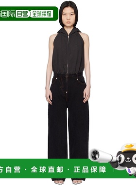 1h可退 潮奢 Pushbutton 女士 黑色 Halter Hoodie 连身裤 PB2510