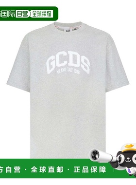 GCDS 男士T恤 A2OM2304JB991 AW2024 灰色 Oversized Lounge Logo