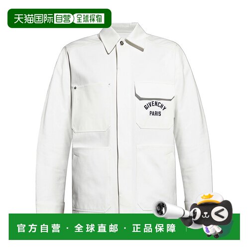 GIVENCHY 男士衬衫 BM616H164P105 AW2025 白色 长袖衬衫