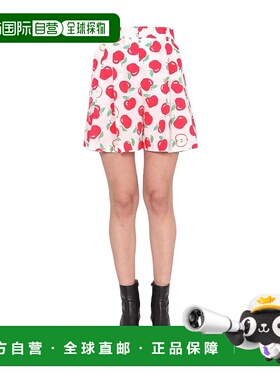 1h可退 MOSCHINO 女士短裤 031708461002 SS2021 粉红色 苹果印花