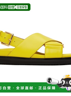 1h可退 潮奢 Marni 玛尼 女士 黄色 Fussbett 凉鞋 FBMS005201P36