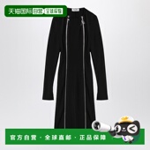潮奢 logoed The 1h可退 Attico 女士 puller 黑色拉链中长连衣裙