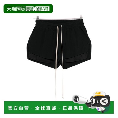 RICK OWENS 女士短裤 RP01F6316CC09 SS2026 黑色 FOG BOXERS SHO