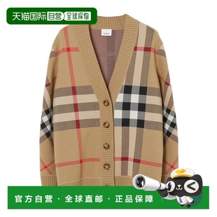 女士针织毛衣 格纹羊毛混纺开衫 80391531 花色 BURBERRY