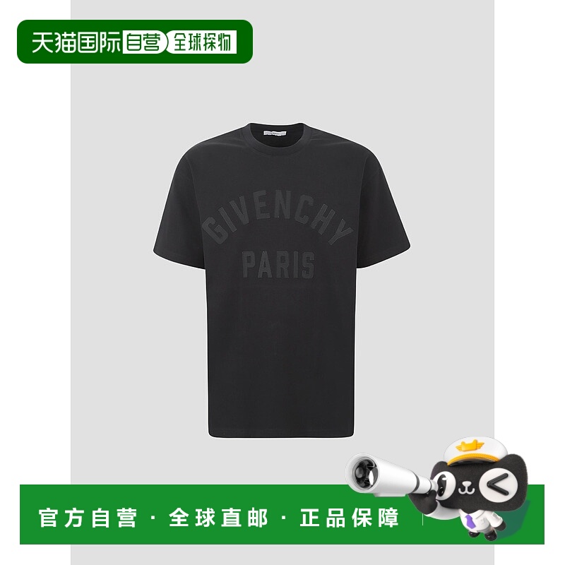 1h可退 GIVENCHY 男士T恤 BM71NK3YRS001 AW2025 黑色 REGULAR FI