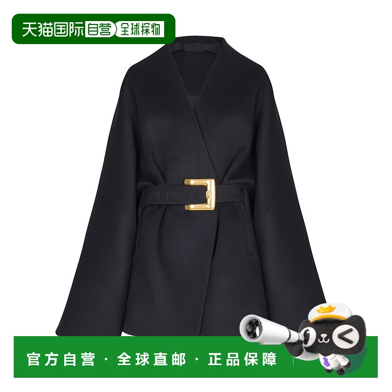 1h可退 BALMAIN 女士大衣 FF0UD265WD286UC CO 黑色 Coat with be