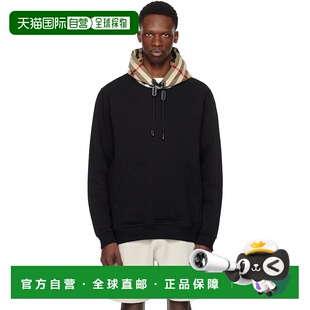 巴宝莉 男士 Cotton 潮奢 连帽 Hood Burberry Check 1h可退 黑色