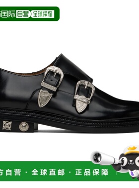 1h可退 潮奢 Toga Pulla 男士 黑色抛光孟克鞋 FTVRM129109021