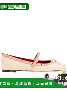VALENTINO 女士休闲鞋 WS0QA5XGR3FC SS2026 花色 铆钉芭蕾舞鞋