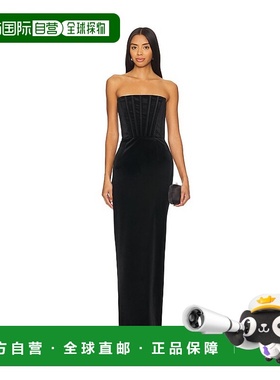 1h可退 潮奢 Bronx and Banco 女士 Florentina 无肩带天鹅绒礼服