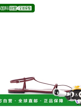 JIL SANDER 女士凉鞋 J15WP0081P8226609 CO 红色 平底系带凉鞋