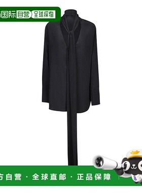 GIVENCHY 女士衬衫 BW616Q14M8001 SS2024 黑色 Blouse in 4G sil