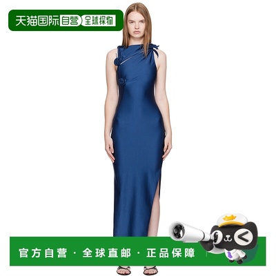 1h可退 潮奢 Coperni 女士 蓝色 Asymmetric Flower 连衣裙 COPR4