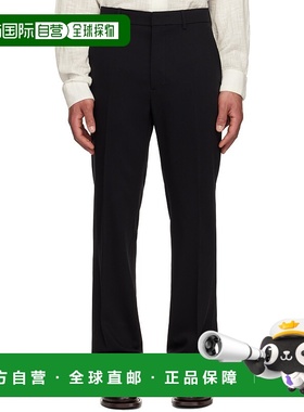 1h可退 潮奢 Ami Paris 男士 黑色 Wool Straight Fit 长裤 HTR50