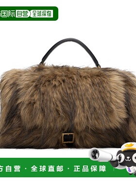 1h可退 潮奢 Sacai 女士 棕色 Faux-Fur Muff 手提包 2508255