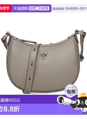 PINKO 女士斜挎包 103538A0F1I68Q AW2025 灰色 半月形单肩包