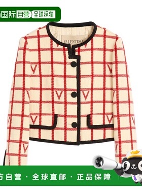 VALENTINO 女士西服 BCE4K09JNBRS AW2025 花色 圆领长袖休闲夹克