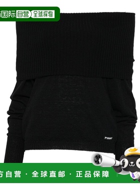 PINKO 女士针织衫 105636A2TOZ99 AW2025 黑色 露肩毛衣长袖