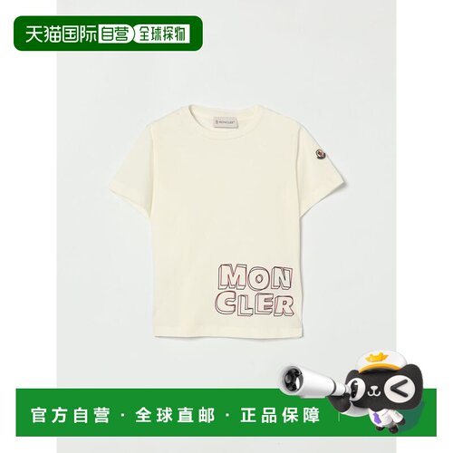 MONCLER 男童T恤 8C0000689AFV034 SS2026 白色 T-shirt a giroco