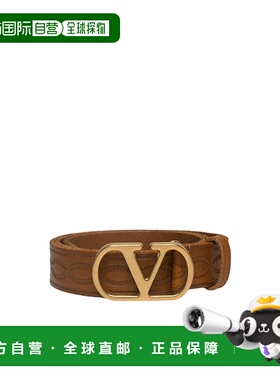 VALENTINO 男士腰带 YT0SE1TLBRC9 SS2025 棕色 徽标腰带