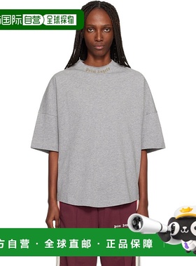 1h可退 潮奢 Palm Angels 棕榈天使 女士 灰色 Curved Logo Colla