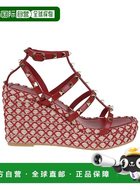 VALENTINO 女士休闲鞋 WS0F95VNQDJB AW2025 红色 ROCKSTUD坡跟凉