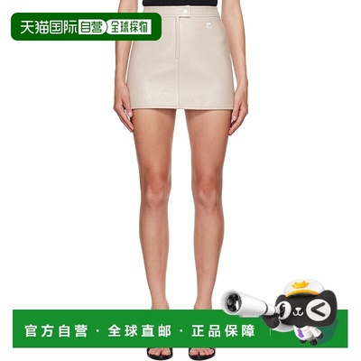 1h可退 潮奢 Courreges 女士 米色 Reedition 系列短裙 PERCJU001