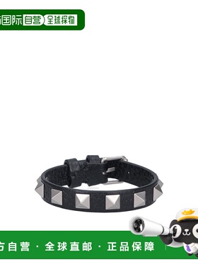 VALENTINO 男士手链手镯 YJ0S47AAV0NO SS2025 黑色 Rockstud 手