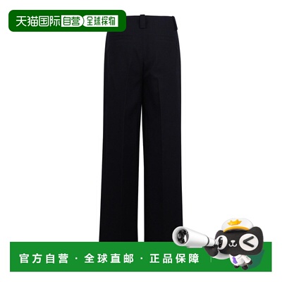 MONCLER 女士休闲裤 K20932A00007597SZ999 CO 黑色阔腿裤西装裤