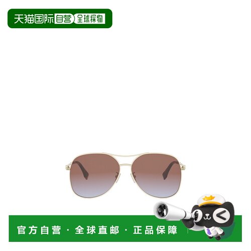 FENDI 女士眼镜 FE40200U30T CO 棕色 飞行员框太阳镜