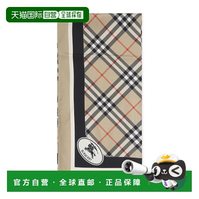 BURBERRY 女士围巾 8113048A2021 CO 浅棕色 Check silk scarf