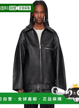 1h可退 潮奢 Remain 女士 黑色 Oversize 皮革夹克 502386100皮衣